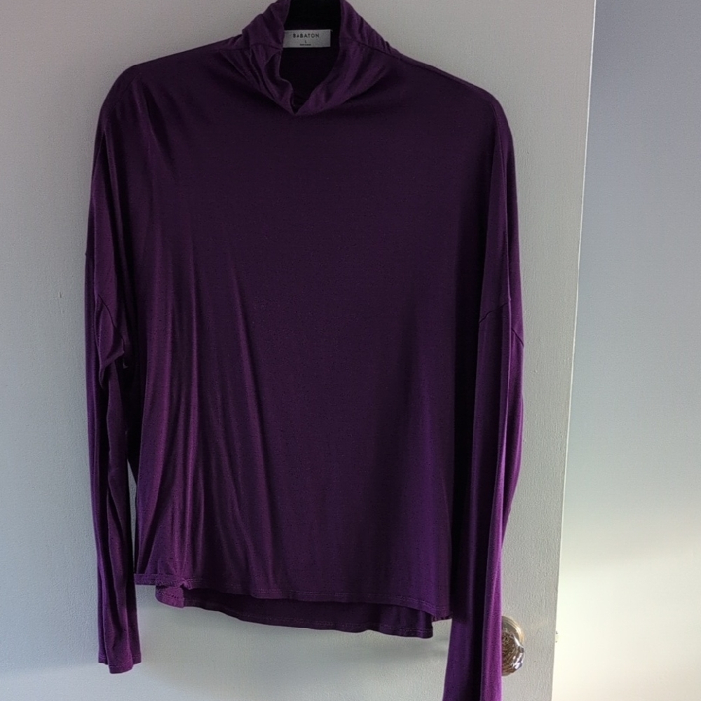 Babaton Deep Purple Turtleneck Top